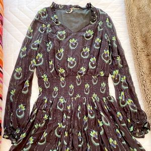 Free People long sleeved dress; Size Medium